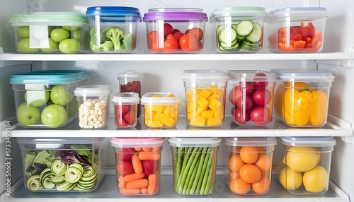 fridge full of fruits
