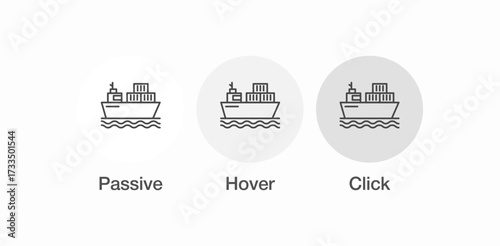 ocean freight transport icon sign vector
