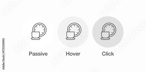 break coffee time icon sign vector