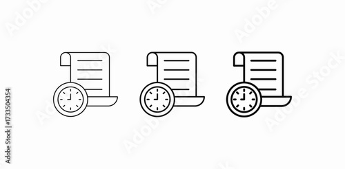 deadline time document icon sign vector
