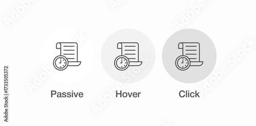 timed document scroll icon sign vector