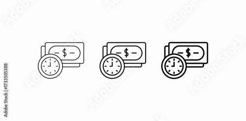 time money cost icon sign vector
