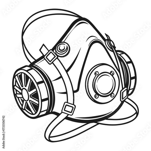 gas mask vector illustration