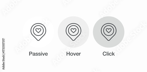 favorite heart location icon sign vector