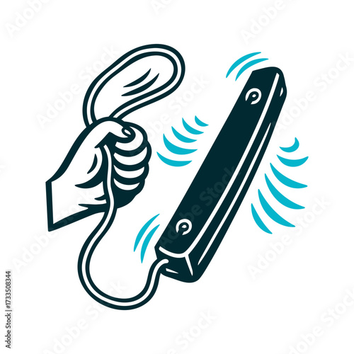 Bullroarer Illustration: Sound and Vibration Bullroarer Oval wooden slat on cord mid whirl creating vibration