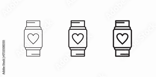 smartwatch heart rate icon sign vector