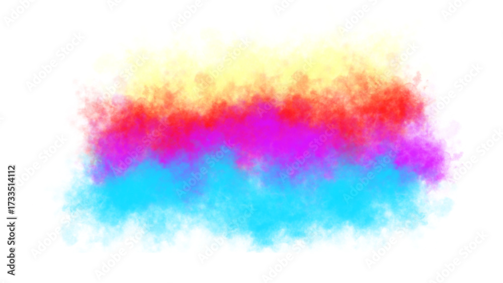 Fototapeta premium Vibrant swirling smoke effect with rainbow colors abstract background texture