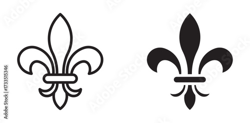 Fleur de lis icon, vector illustration .