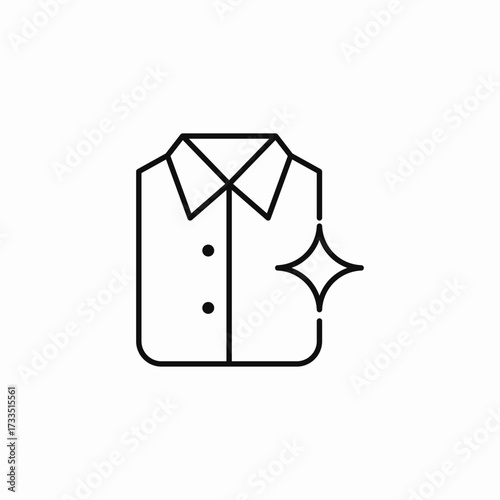 clean sparkling shirt icon sign vector