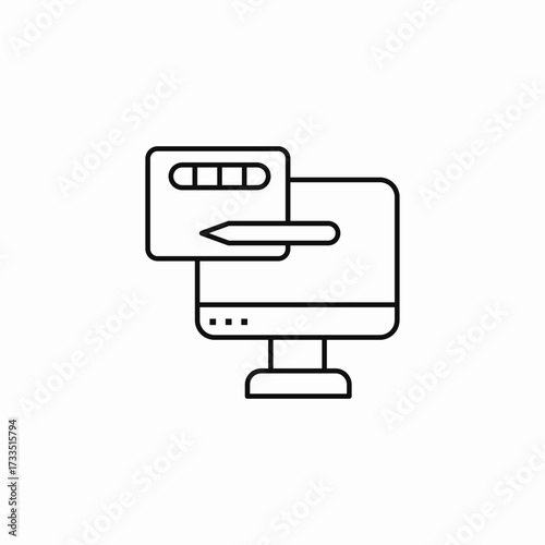 digital design tablet icon sign vector