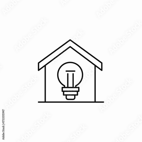home idea innovation icon sign vector