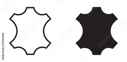 Leather icon set. vector illustration . 