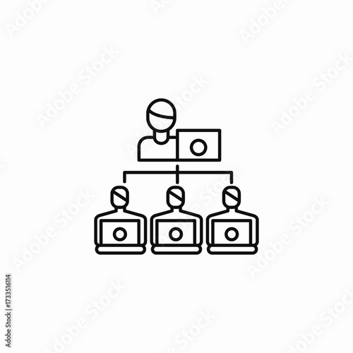 manager team collaboration icon sign vector