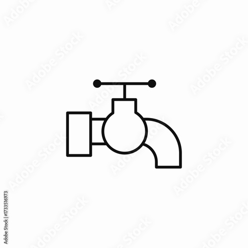 water faucet tap icon sign vector