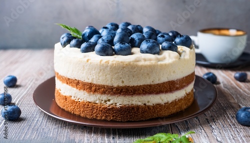 Tort Kawa Ek Jagody Krem Biszkopt