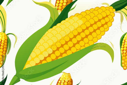 corn on a white background