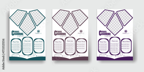 Modern flyer design template layout vector
