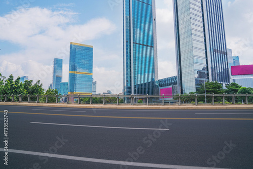 Skyline of Modern Urban Architecture and Street View of Commercial Streets in Guangzhou, Guangdong Province, China On March 5th, 2022