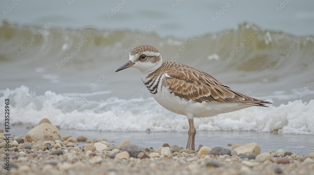 Obraz premium Ringed Plover (Charadrius hiaticula).
