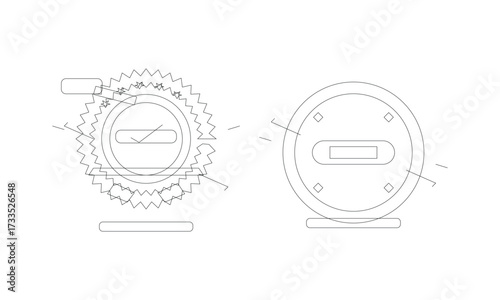 Approval Stamp and Rejection Cross 2 in 1 Pack – Business Decision and Document Validation Vector Illustration
