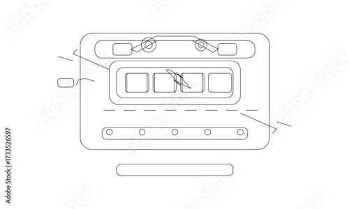 Battery Outline Unique Vector – Power, Energy, and Charging Illustration
