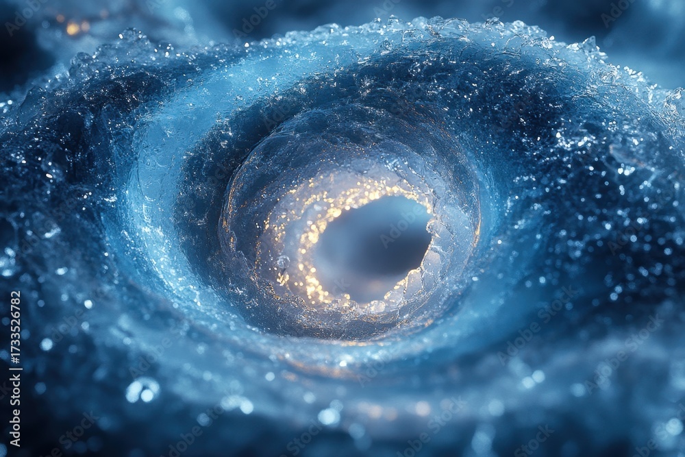 Fototapeta premium Blue vortex with swirling water.