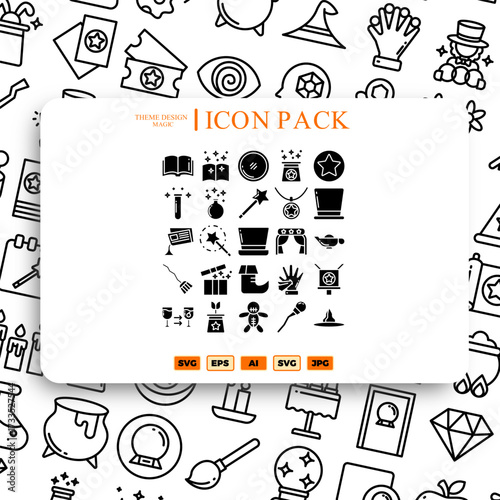 Illustration of magic icon pack