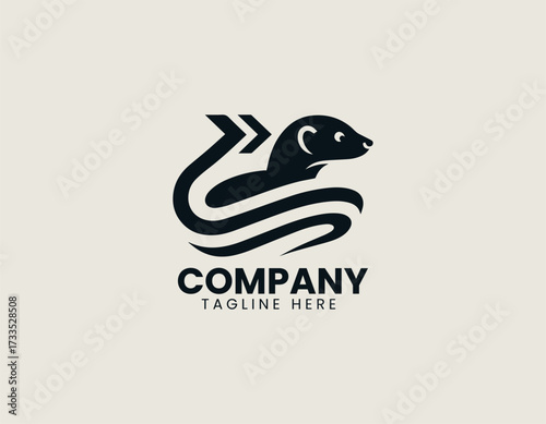 Weasel Arrow vector logo illustration