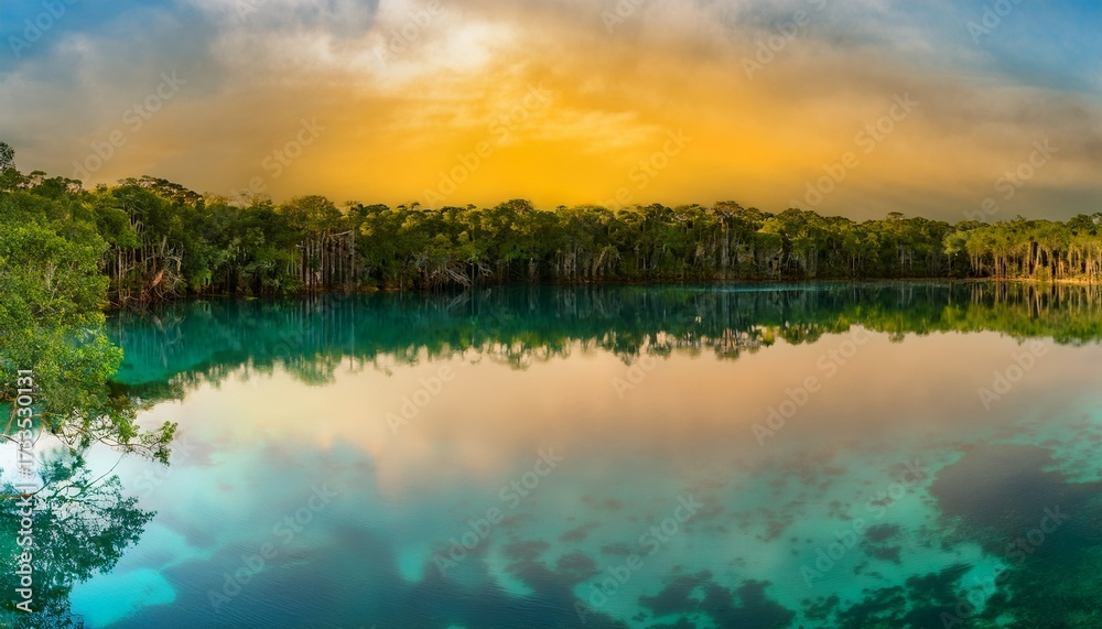 Fototapeta premium Corkscrew Gulch Lakes Reflections Panoramic