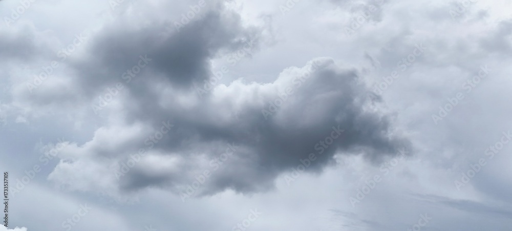 Fototapeta premium Cloudy skies make the sky look dark.