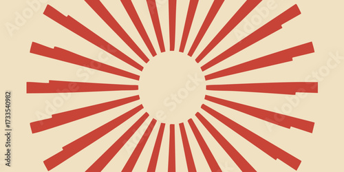 Rising Sun Abstract Graphic Design - A Striking Visual Representation of Radiance and Energy