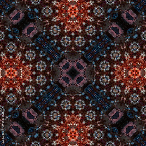 Seamless abstract art pattern. woven endless pattern. Square abstract background