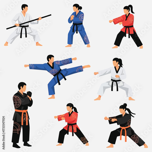 Martial Arts Poses Karate, Taekwondo, and More in Action