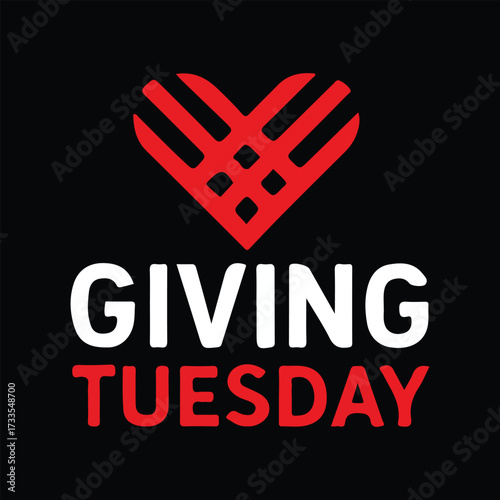 Awareness Ribbon Giving Tuesday Logo Symbol