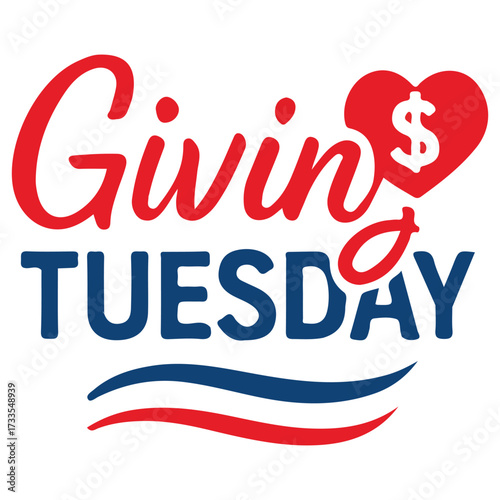 Giving Tuesday Script with Dollar Sign Design