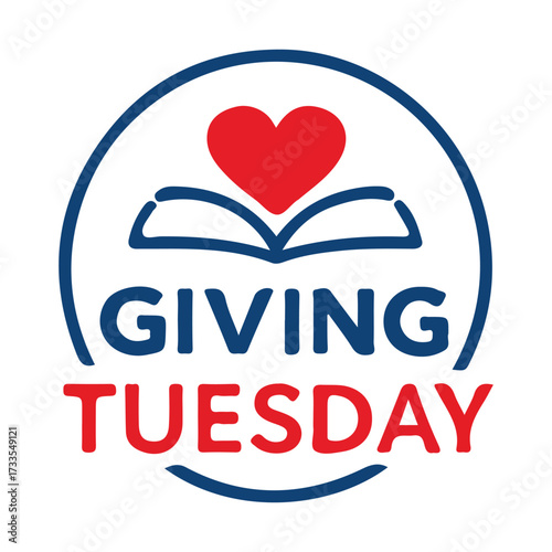 Bold Blue Banner Giving Tuesday Typography