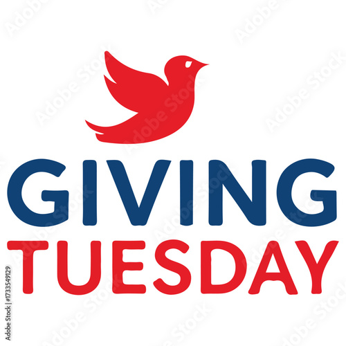Classic Heart with Giving Tuesday Text Design