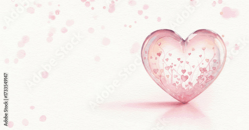 Gentle Hue Tender Heart isolated watercolor vector illustration svg