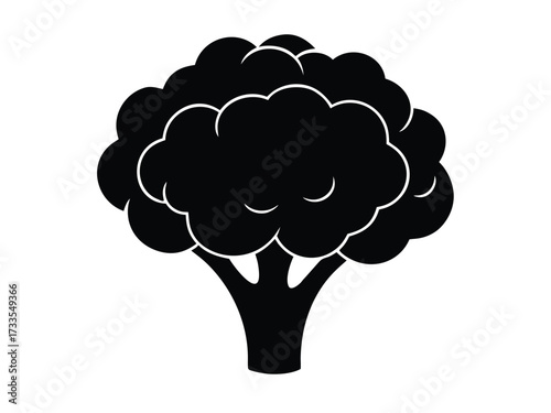 cauliflower silhouette vector icon