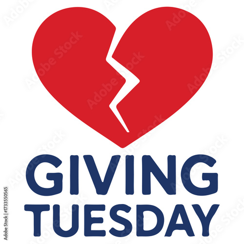 Minimal Heart Shape Giving Tuesday Symbol