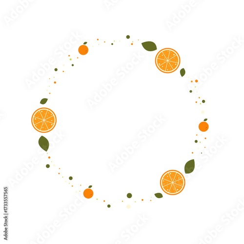 orange fruit ring border
