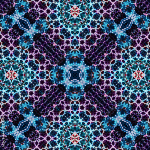 Seamless abstract art pattern. woven endless pattern. Square abstract background