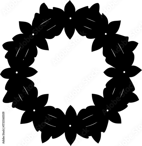 Fall Wreaths Silhouette Vector Illustration | Autumn, Leaves, Harvest, Seasonal Design