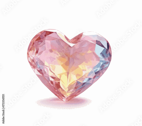 Blushed Heart Pastel Heart isolated watercolor vector illustration svg