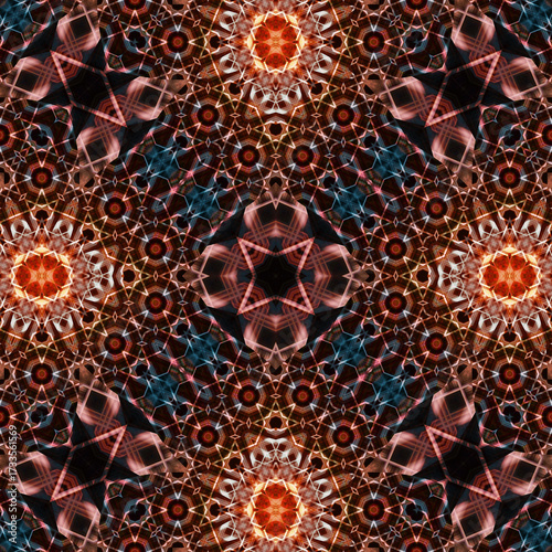 Seamless abstract art pattern. woven endless pattern. Square abstract background