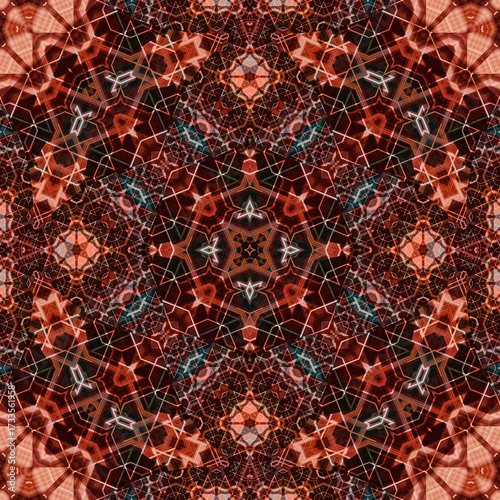 Seamless abstract art pattern. woven endless pattern. Square abstract background