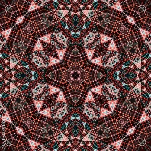 Seamless abstract art pattern. woven endless pattern. Square abstract background