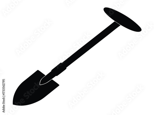 garden hoe silhouette vector icon