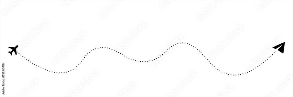 Naklejka premium dotted arrow icon set, dotted line vector vector illustration