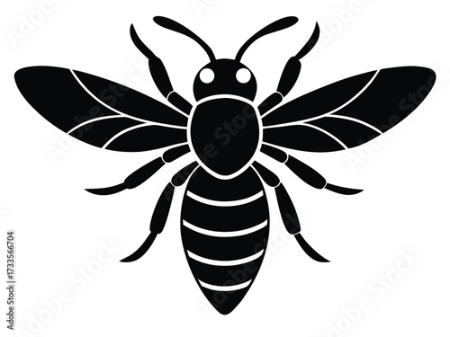 hornet silhouette vector icon